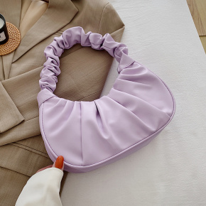 Bolsa Feminina Bellavène Nuvem Plissada Alça de Ombro (violeta)