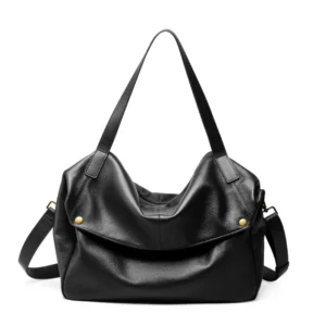 2025 winter new large-capacity shoulder leather large bag European and American soft leather tote bag simple casual women's bag