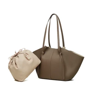 Head layer cowhide large capacity tote bag, genuine leather women's bag, fashionable bat bag, versatile commuting bag, handbag