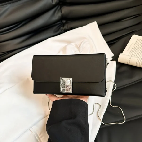2025 Trending Mini Crossbody - Bottega-Inspired Vegan Chain Bag with RFID & Convertible Strap