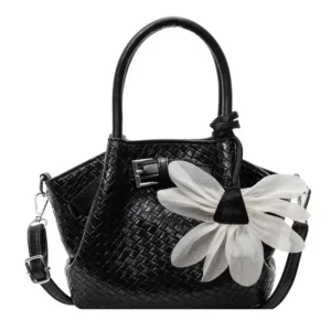 2025 Textured Crossbody Bag, Bottega-Inspired Ruched Tote with Detachable Strap & RFID, Work To Weekend Shoulder Bag for Women
