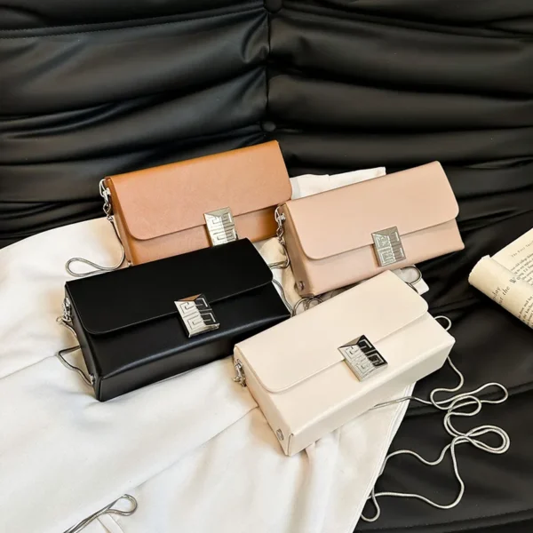 2025 Trending Mini Crossbody - Bottega-Inspired Vegan Chain Bag with RFID & Convertible Strap - Image 2