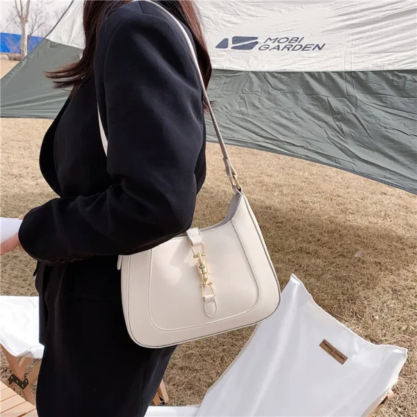 Top Quality Luxury Brand Purses and Handbags Designer Leather Shoulder Crossbody Bags for Women Dual Straps Underarm Sac A Main - Image 2