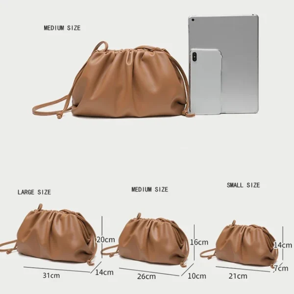 New Luxury Soft Pu Leather Women Shoulder Bag High Quality Small Cloud Handbags Crossbody Bags Fashion Female Messenger Bags - Image 2