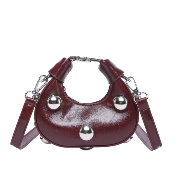 Retro Versatile Ladies Mini Handbag Women Big Rivet Personality Luxury Designer Crossbody Bags for Women Streetwear Shoulder Bag - Image 3