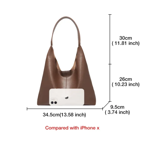 FOXER Women‘s Shoulder Bag Fashion Tote Lady Classic Split Leather+Microfiber Handbag Set Large Casual Hobo Purse Summer Gift - Image 2
