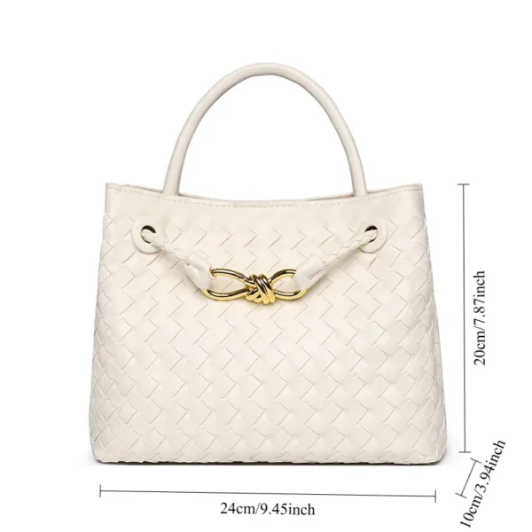 Niche Leather BagShoulder MessengerBag Popular Hand-woven Women's Bag FashionVersatileTemperament Handbag Purses and Handbags - Image 2