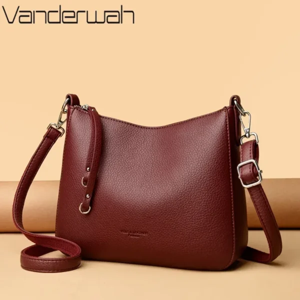 Genuine Brand Women's Soft Leather Shoulder Bags Luxury Designer Crossbody Bags Ladies Casual Tote Bag Messenger Commuting Sac - Image 6