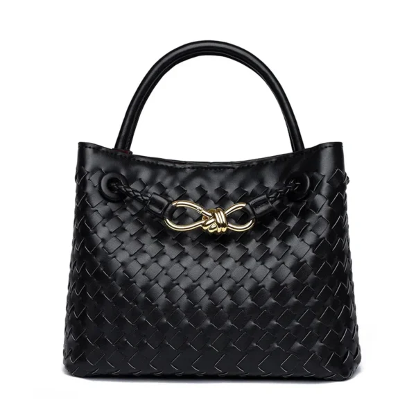 Niche Leather BagShoulder MessengerBag Popular Hand-woven Women's Bag FashionVersatileTemperament Handbag Purses and Handbags - Image 3