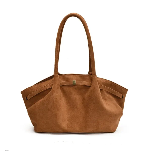 LEFTSIDE Large Nubuck Leather Tote Bags Lady Shoulder Bag for Women 2024 Winter New Korean Fashion Y2K Retro Handbags and Purses - Image 4