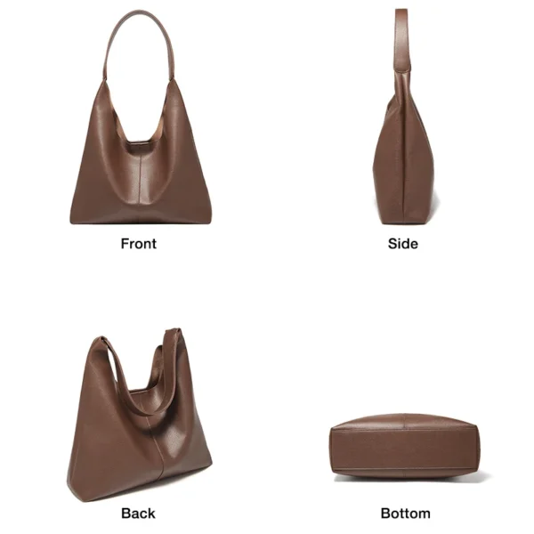 FOXER Minimalism Split Leather Women Shoulder Underarm Bag 2025 New Solid Casual Hobo Bag Female Daliy Tote Bag Purse - Image 5