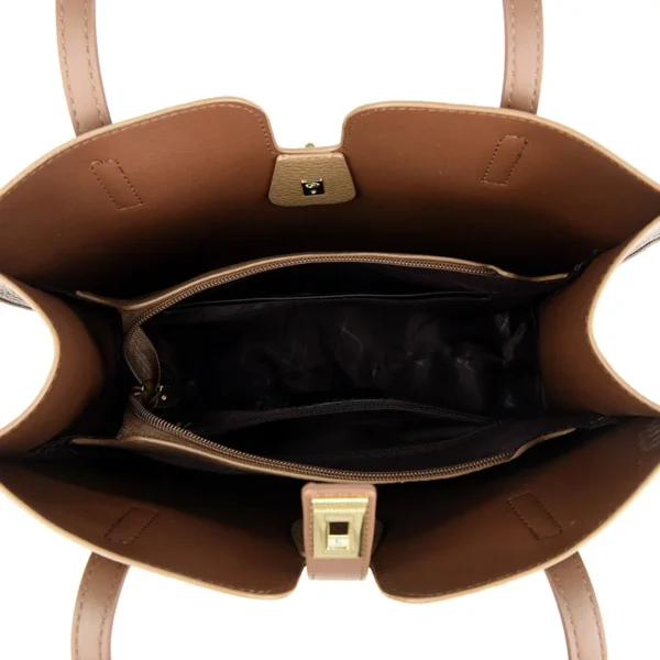 Solid Color Simple Large Capacity Women's Tote Bags High Quality Soft Leather Female Handbag Luxury Trendy Women Shoulder Bag - Image 4