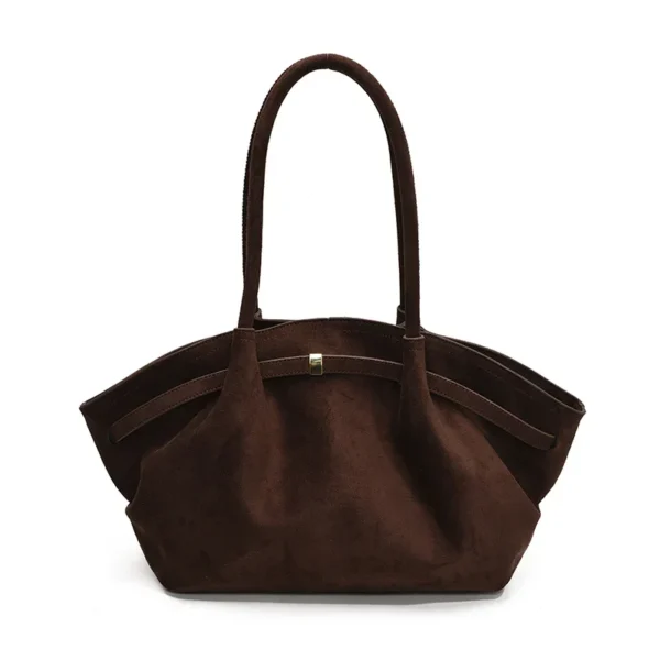 LEFTSIDE Large Nubuck Leather Tote Bags Lady Shoulder Bag for Women 2024 Winter New Korean Fashion Y2K Retro Handbags and Purses - Image 5