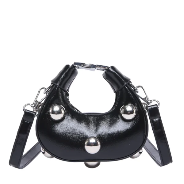 Retro Versatile Ladies Mini Handbag Women Big Rivet Personality Luxury Designer Crossbody Bags for Women Streetwear Shoulder Bag - Image 5