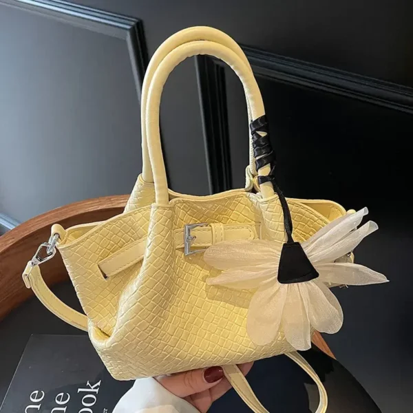 2025 Textured Crossbody Bag, Bottega-Inspired Ruched Tote with Detachable Strap & RFID, Work To Weekend Shoulder Bag for Women - Image 9