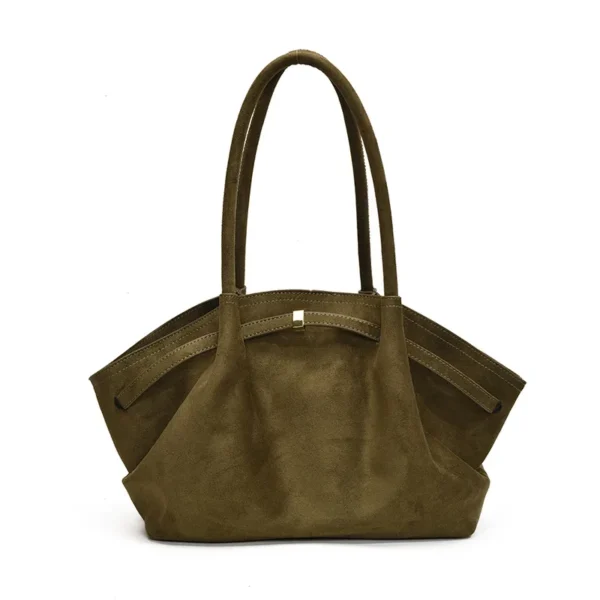 LEFTSIDE Large Nubuck Leather Tote Bags Lady Shoulder Bag for Women 2024 Winter New Korean Fashion Y2K Retro Handbags and Purses - Image 6