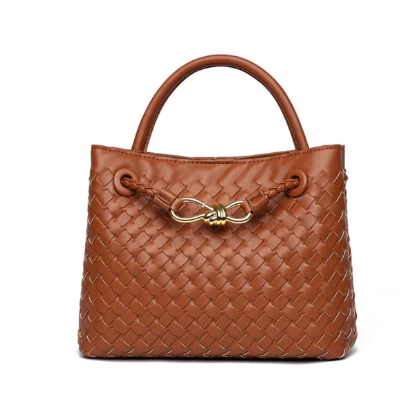 Niche Leather BagShoulder MessengerBag Popular Hand-woven Women's Bag FashionVersatileTemperament Handbag Purses and Handbags - Image 6