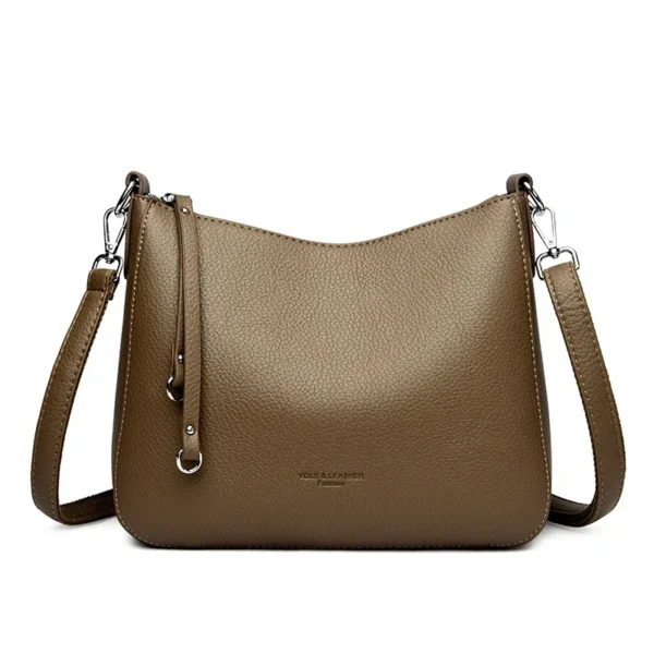 Genuine Brand Women's Soft Leather Shoulder Bags Luxury Designer Crossbody Bags Ladies Casual Tote Bag Messenger Commuting Sac - Image 8