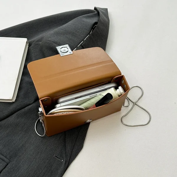 2025 Trending Mini Crossbody - Bottega-Inspired Vegan Chain Bag with RFID & Convertible Strap - Image 6