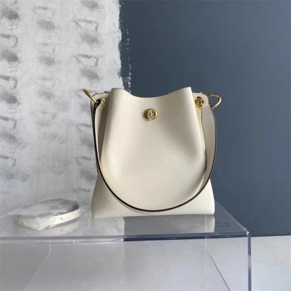 New Cowhide Genuine Leather Handbag Fashion Office Ladies Elegant Single Shoulder Crossbody Bag Women Large Capacity Bucket Bags - Image 6