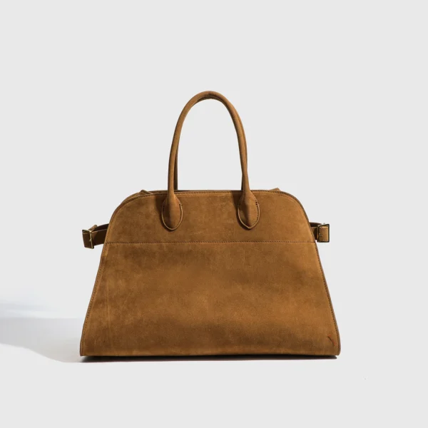 Faux Suede Boston Bags For Women Luxury Designer Handbags And Purses 2024 New In Vintage Large Capacity Commuting Ladies Tote - Image 8