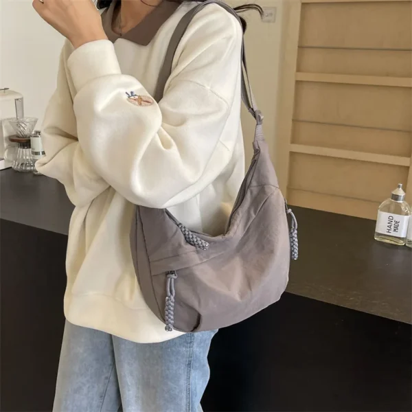 Nylon Fabric Shoulder Bag New High Capacity Women's Crossbody Messenger Bag Leisure Versatile Shoulder Hobos Bag - Image 10