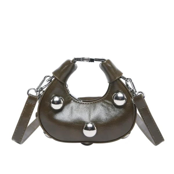 Retro Versatile Ladies Mini Handbag Women Big Rivet Personality Luxury Designer Crossbody Bags for Women Streetwear Shoulder Bag - Image 11