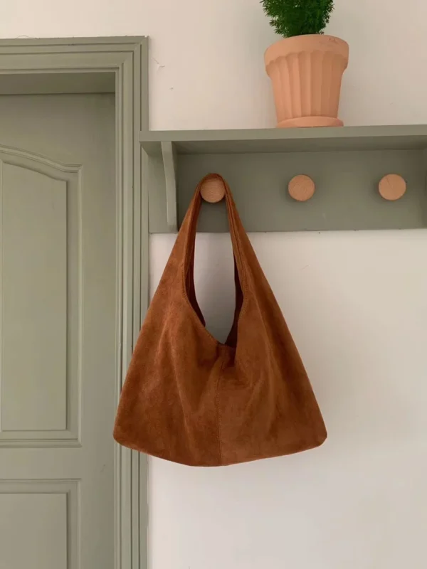 vintage faux suede hobos women shoulder bags large capacity tote bag retro trend autumn big shopper purses handbags 2024 - Image 10