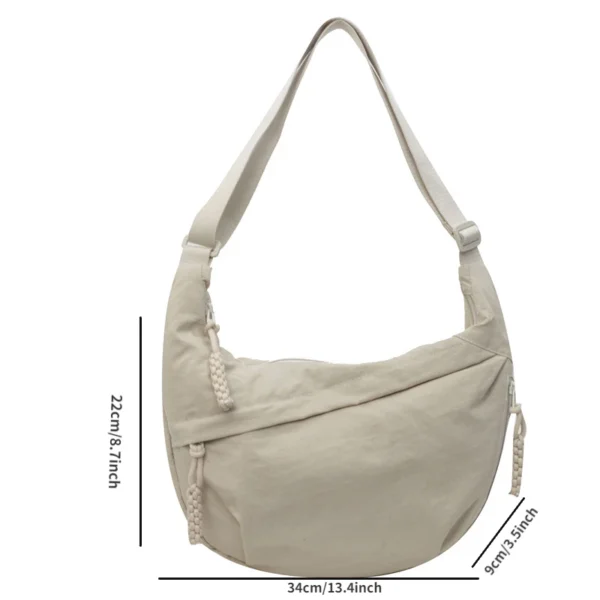 Nylon Fabric Shoulder Bag New High Capacity Women's Crossbody Messenger Bag Leisure Versatile Shoulder Hobos Bag - Image 14